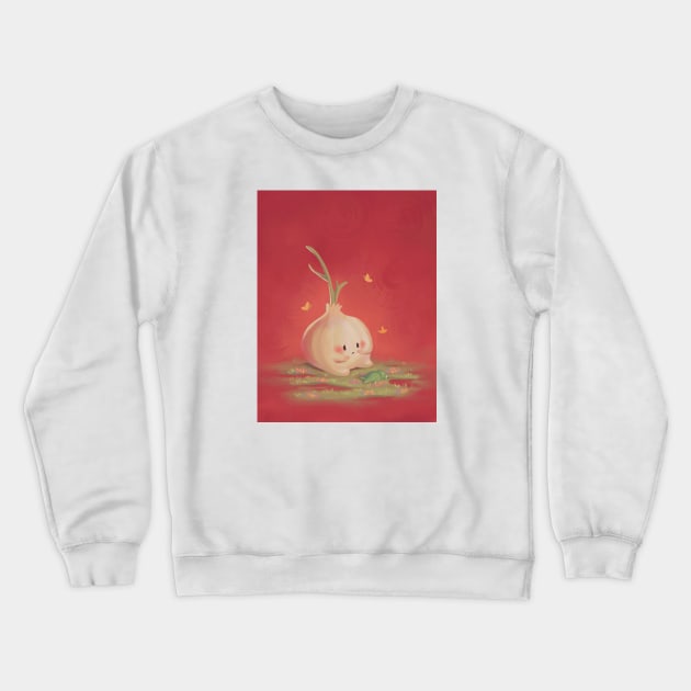 Stressed Garlic Crewneck Sweatshirt by Lucracia Ray